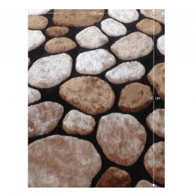 Szőnyeg, barna/fekete, 120x180 , PEBBLE TYP 2