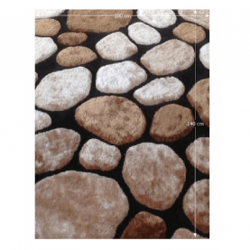 Szőnyeg, barna/fekete, 100x140 , PEBBLE TYP 2