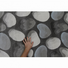 Szőnyeg, barna/szürke/kő minta, 160x235, MENGA