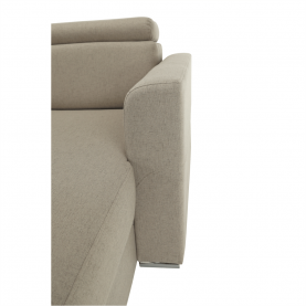 Luxus kivitelű ülőgarnitúra, bézs/téglavörös, balos, MARIETA U