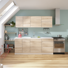 Felsőszekrény két ajtóval, tölgy sonoma, LINE G60 U Felsőszekrény két ajtóval, tölgy sonoma, LINE G60 U