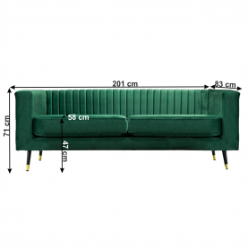 3-ülés. smaragd/fekete/gold sárgaréz arany. SOMY 3