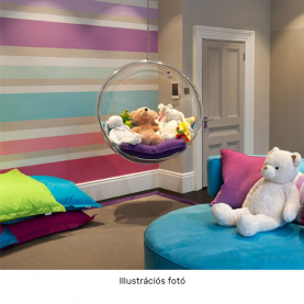 Függő fotel, átlátszó/arany/rózsaszín, BUBBLE TYP 1
