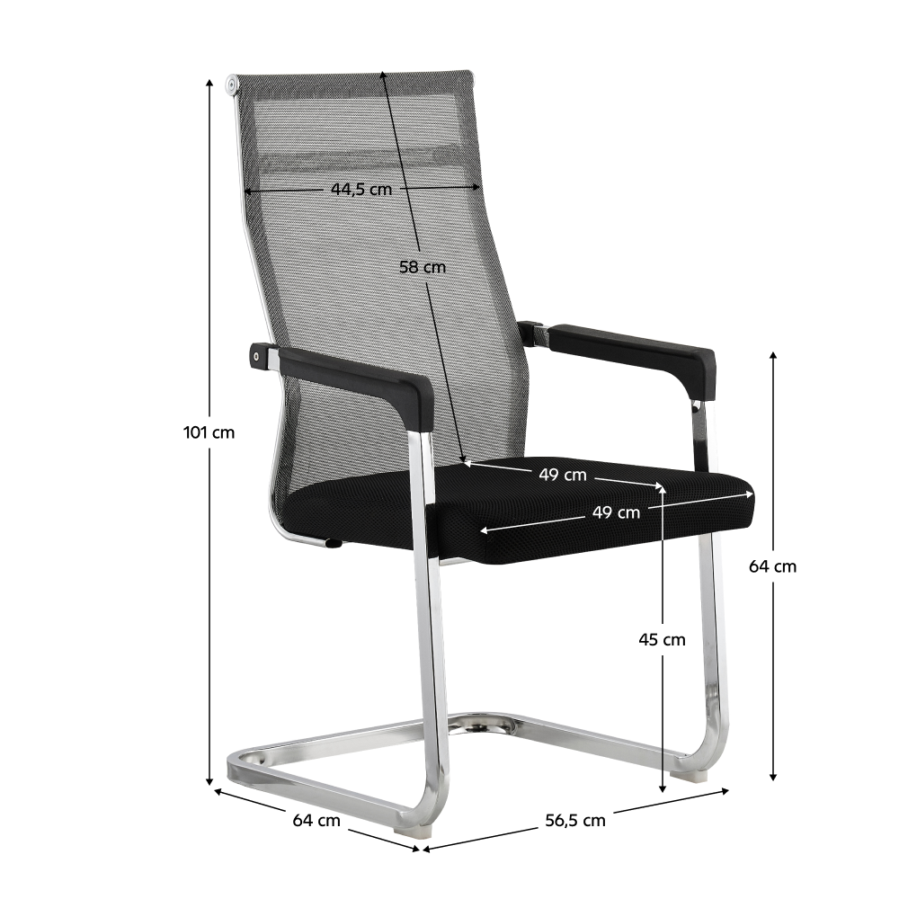Konferencia szék, szürke/fekete, RIMALA NEW Konferencia szék, szürke/fekete, RIMALA NEW