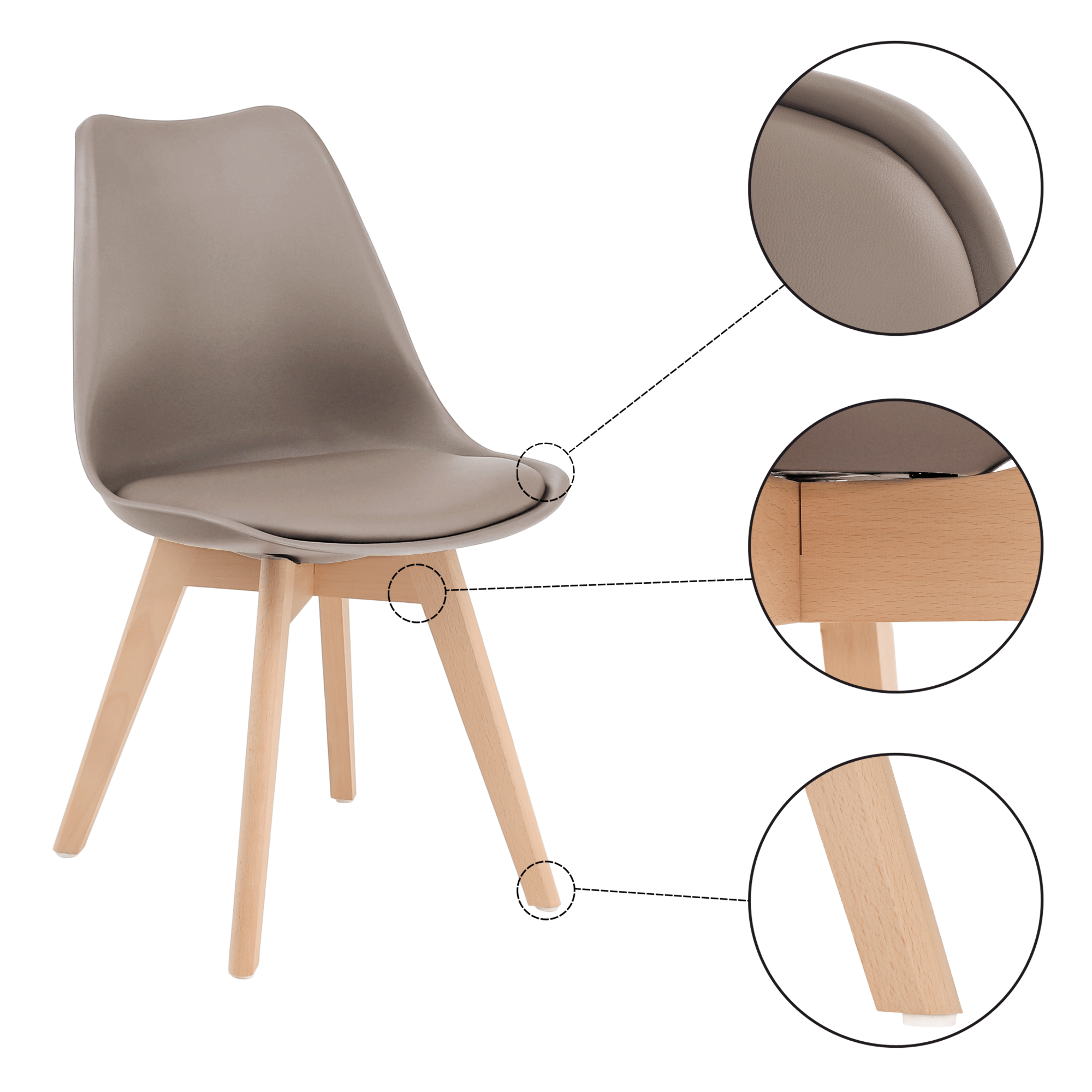 Szék, szürkésbarna/bükk, BALI 2 NEW Szék, szürkésbarna/bükk, BALI 2 NEW