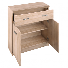 Komód 2D1S, sonoma tölgy, TOPTY TYP 19