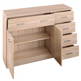 Komód 2D5S, sonoma tölgy, TOPTY TYP 22