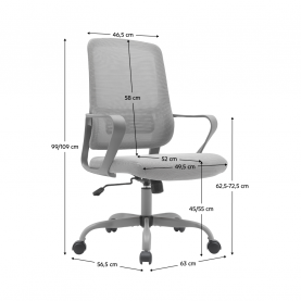 Irodai szék, szürke, SALOMO TYP 2 Irodai szék, szürke, SALOMO TYP 2