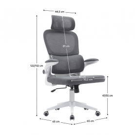 Irodai szék, sötétszürke/fehér, RENARD Irodai szék, sötétszürke/fehér, RENARD