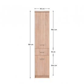 Polcos szekrény 2D1S, sonoma tölgy, TOPTY TYP 31 Polcos szekrény 2D1S, sonoma tölgy, TOPTY TYP 31
