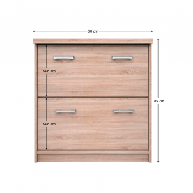 Cipősszekrény 2K, sonoma tölgy, TOPTY TYP 25