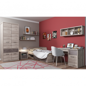 PC asztal 1D2S, nairobi gesztenye/onix, JESI