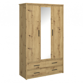 Szekrény tükörrel 3D4S, artisan tölgy, AIRON Szekrény tükörrel 3D4S, artisan tölgy, AIRON