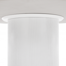 Étkezőasztal, fehér márvány/MDF, átmérő 120 cm, MAHIR TYP 1