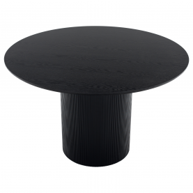 Étkezőasztal, fekete, átmérő 120 cm, MAHIR TYP 2