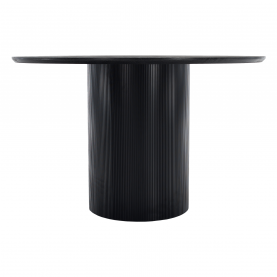 Étkezőasztal, fekete, átmérő 120 cm, MAHIR TYP 2