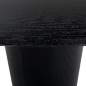 Étkezőasztal, fekete, átmérő 120 cm, MAHIR TYP 2