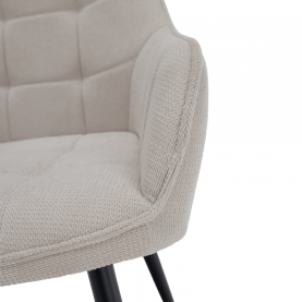 Design fotel, bézs/fekete, MARKEN