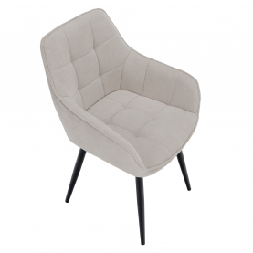 Design fotel, bézs/fekete, MARKEN