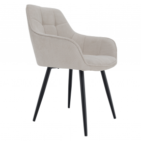 Design fotel, bézs/fekete, MARKEN