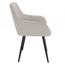 Design fotel, bézs/fekete, MARKEN