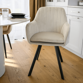 Design fotel, bézses szürke Velvet szövet, AURIL Design fotel, bézses szürke Velvet szövet, AURIL