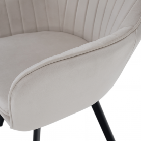 Design fotel, bézses szürke Velvet szövet, AURIL Design fotel, bézses szürke Velvet szövet, AURIL