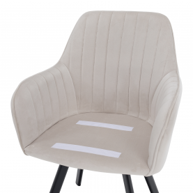 Design fotel, bézses szürke Velvet szövet, AURIL Design fotel, bézses szürke Velvet szövet, AURIL