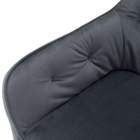 Design fotel, szürke Velvet szövet, VERIO Design fotel, szürke Velvet szövet, VERIO