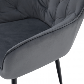 Design fotel, szürke Velvet szövet, VERIO Design fotel, szürke Velvet szövet, VERIO