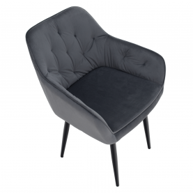 Design fotel, szürke Velvet szövet, VERIO Design fotel, szürke Velvet szövet, VERIO