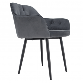 Design fotel, szürke Velvet szövet, VERIO Design fotel, szürke Velvet szövet, VERIO