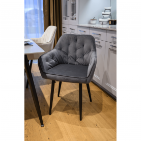 Design fotel, szürke Velvet szövet, VERIO Design fotel, szürke Velvet szövet, VERIO