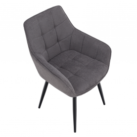 Design fotel, szürke/fekete, MARKEN Design fotel, szürke/fekete, MARKEN