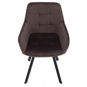 Design fotel, szürkésbarna Velvet/fekete, PETIN Design fotel, szürkésbarna Velvet/fekete, PETIN