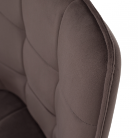 Design fotel, szürkésbarna Velvet/fekete, PETIN Design fotel, szürkésbarna Velvet/fekete, PETIN