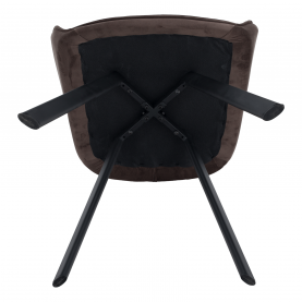 Design fotel, szürkésbarna Velvet/fekete, PETIN Design fotel, szürkésbarna Velvet/fekete, PETIN