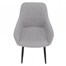 Design fotel, világosszürke/fekete, OSKOR