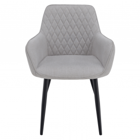 Design fotel, világosszürke/fekete, OSKOR