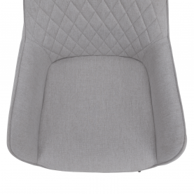 Design fotel, világosszürke/fekete, OSKOR