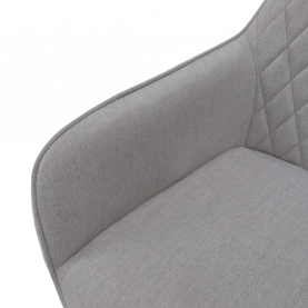 Design fotel, világosszürke/fekete, OSKOR