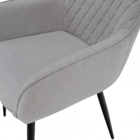 Design fotel, világosszürke/fekete, OSKOR