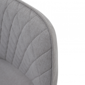 Design fotel, világosszürke/fekete, OSKOR