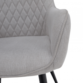 Design fotel, világosszürke/fekete, OSKOR