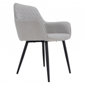 Design fotel, világosszürke/fekete, OSKOR