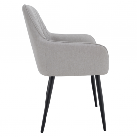 Design fotel, világosszürke/fekete, OSKOR