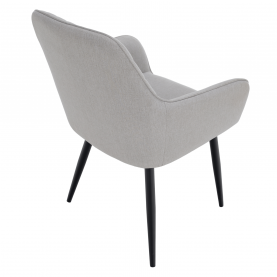 Design fotel, világosszürke/fekete, OSKOR