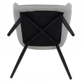 Design fotel, világosszürke/fekete, OSKOR