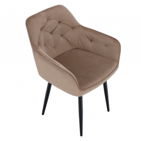 Fotel, világosbarna/fekete, VERIO Fotel, világosbarna/fekete, VERIO