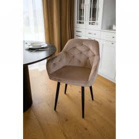 Fotel, világosbarna/fekete, VERIO Fotel, világosbarna/fekete, VERIO